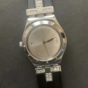 SWATCH IRONY WATCH  SILVER & BLACK  SR626SW Rhinestones Swatch Watch - Irony V8 (SR626SW needs | Mercari main image 3